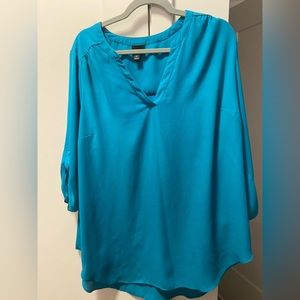 Worthington Women’s 1X Plus Size Teal Blouse